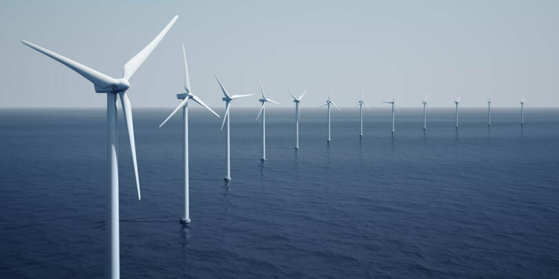 Wind turbine in the ocean